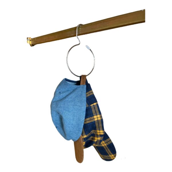 Percha redonda para carteras, pañuelos, gorras.