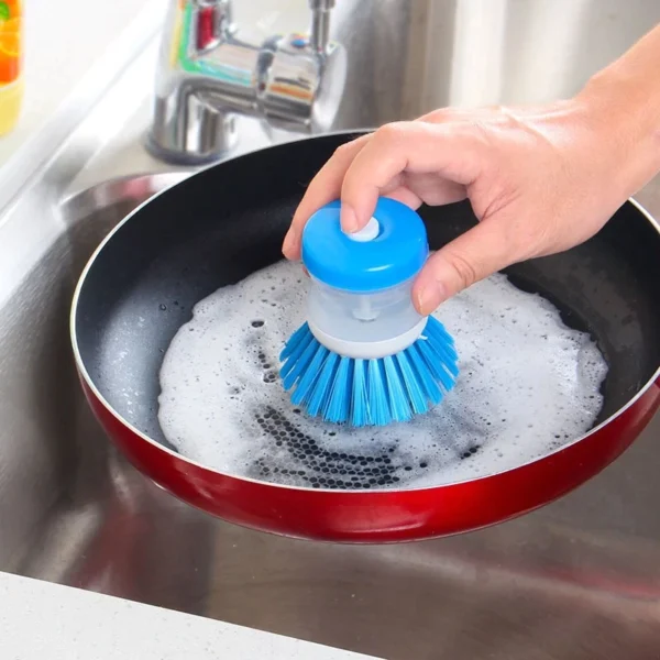 Cepillo para Platos Zapatillas con Dosificador