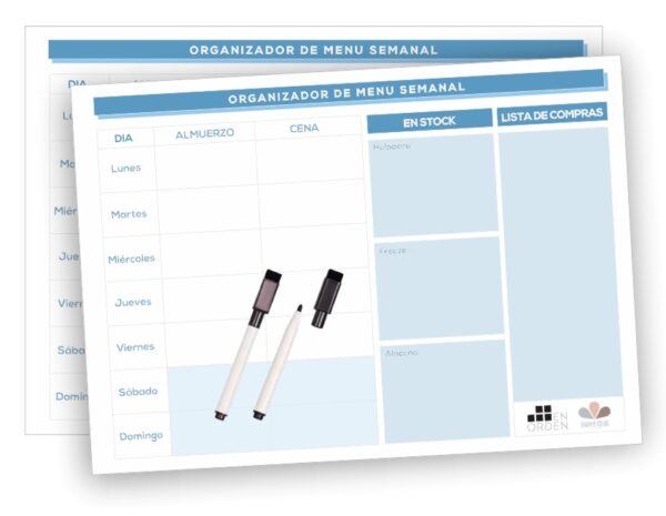 Planner imantado semanal: ¡Tus comidas organizadas!